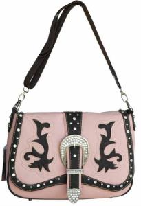 China crystal western 3-set buckles rhinestone handbags for cowgirl factory