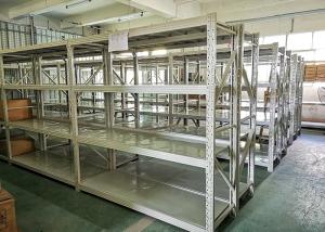 China Blue Or White Color Light Duty Metal Shelving Warehouse Storage Racks 4 Layers factory