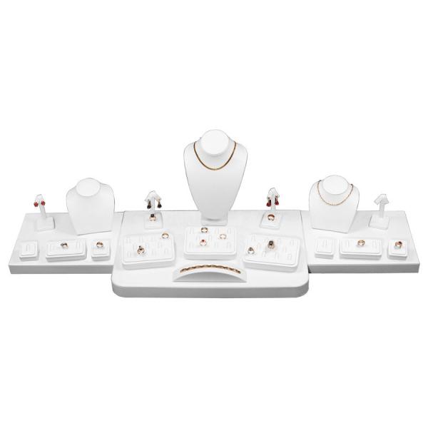 Jewelry Showcase/ Window Display Set White Fabric Jewellery Display for Necklace