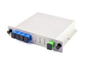 China Low Insertion Loss Fiber Optic PLC Splitter 1X4 Insert Type With SC Connector factory