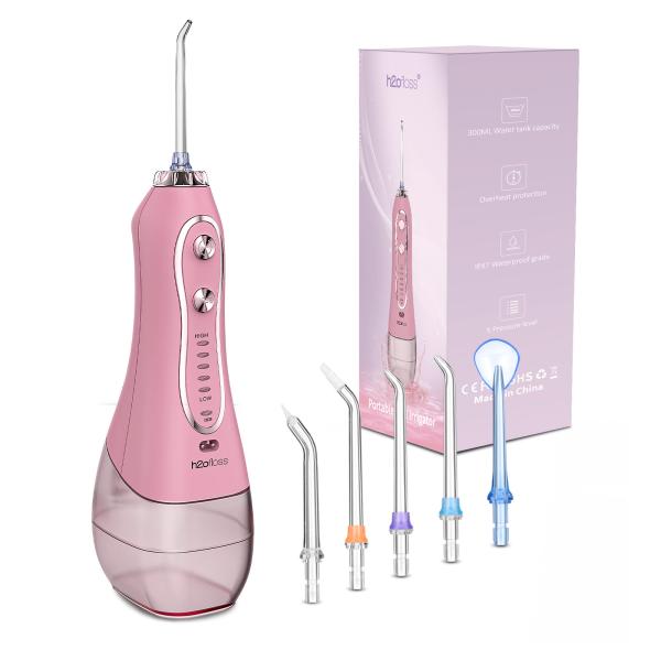 Waterproof Grade IPX7 Rechargeable Water Teeth Flosser for Professional Oral