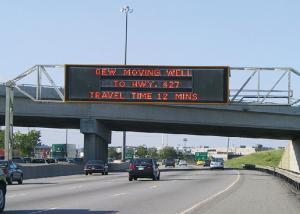 China High Resolution VMS / Gas LED Highway Signs Galvanized Steel Sheets 80kg factory