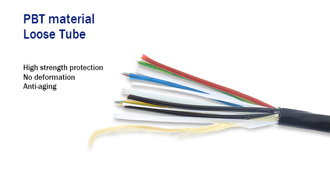 Outdoor Indoor 4 Core Multimode Fiber Optic Cable With Copper Wire Power Supply