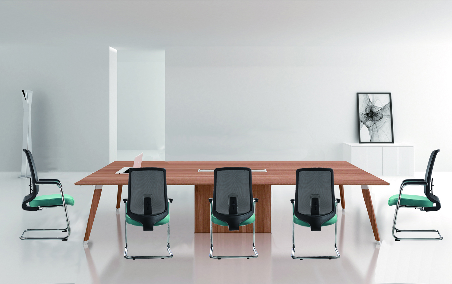 Mid Back Staff Office Chairs Mesh Conference Room Chair with Metal Foot and Free Shipping