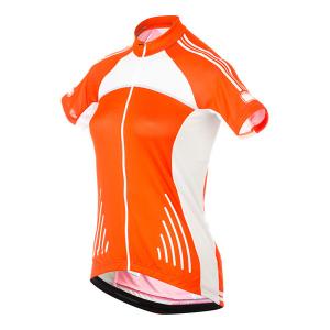 China Orange Custom Reflective Sticker 140 GSM Cycling Clothing Jersey factory
