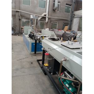 PVC Two Cavity Conduit Extrusion Line 12 - 63mm Double Outlet Pipe Making
