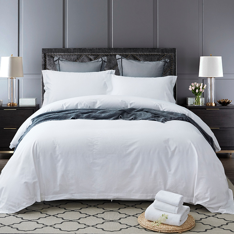Luxury 5 Star Hilton Bedding Set Linen in 400TC Solid Pattern with Custom Duvet Cover