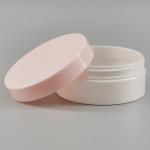 150ml White PET Hair Gel Cosmetic Jar 89mm Pink Screw Cap