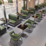 Modern Hotel Restaurant Furniture Set Booth Round Circle Restaurant Tables