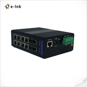 China IP40 Aluminum Case Industrial Ethernet POE Switch 8 Ports With 100 / 1000 Base-X SFP factory