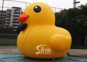China 6m High Giant Inflatable Yellow Duck For Advertising On Ground For Outdoor Promotion factory