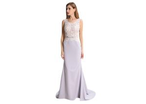 China Sleeves Elegant Arabic Long Dresses , Floral Wedding Arabic Bridesmaid Dresses factory