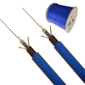 China MGXSTV Flame Retardant Armored Fibre Cable LSZH Blue Color G652D 6 12 24 48 Core Mine Fiber Optic Cable factory