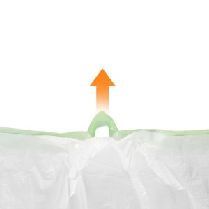 HDPE LDPE Recycled Plastic Trash Bags Green Dustbin Polythene Roll