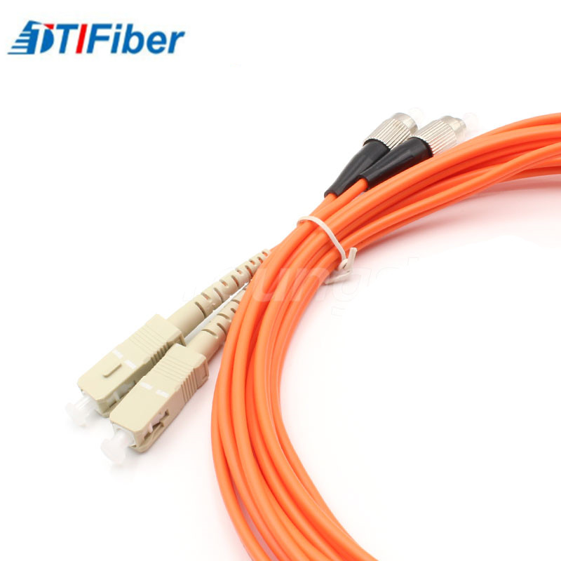 Outdoor Jumper Fiber Optic Patch Cord Cable Duplex FC - SC Connector Customsized Length