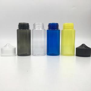 China 100ml Transparent Round E Liquid Bottle With Childproof Screw Cap factory