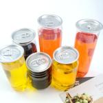 Easy Open Ends Lid 250ml Plastic Bottle Can For Juice Drinks