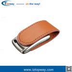 4GB 8GB 16GB 32GB 64GB 128GB Logo Embossed USB 3.0 Black Leather USB Flash Drive