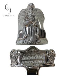 China Plastic Silver Coffin Corner Accessories For Funeral Interment Ornamentation19# S factory