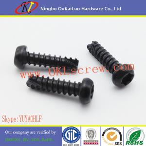China Case Hardend Black Galvanized Steel Torx Pan Head Thread Cutting Screws for Plastic factory