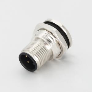China IEC 61076-2-101 M12 Panel Mount Connector 3 Pin Male Straight Flange Connectors factory