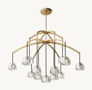 China Bedroom Crystal Modern Hemisphere Round Chandelier 60W factory