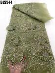 fashion fabric Dubai Lace Fabric Handmade embroidery beaded bridal lace fabric