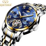KINYUED stainless steel waterproof automatic mechanical watch luminous mens