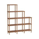 Living Room Solid Wood Bookshelf Beech Wood Minimalist Wooden Bookcase with