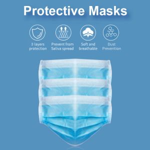Elastic Earloop Disposable Face Masks FDA CE ISO13485 Certificated