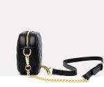 18cm 12cm Female Crossbody Bag Zippered Small Black Square Purse