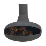 Black ISO9001 Wood Burning Fire Pits 800mm Suspended Wood Burner