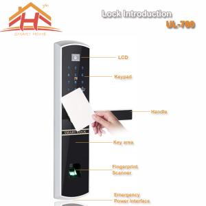 China Keyless Remote Control RFID Card Fingerprint Smart Lock With Waterproof Screen factory