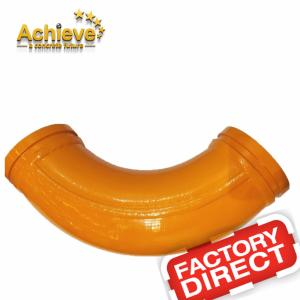 China Twin Bend SCHWING Pump Parts / 65MnCr Double Layer Concrete Pump Elbow factory