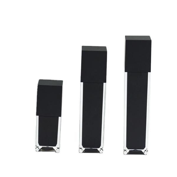 30ml 50ml 100ml Black Color Cosmetic Package Skin Care Square Set Acrylic Lotion