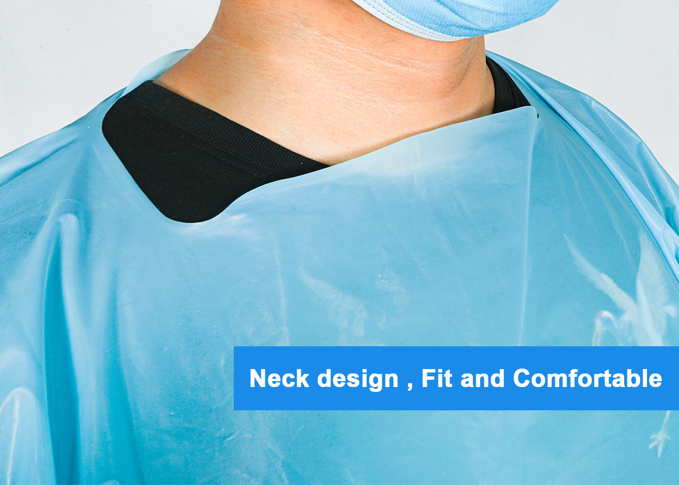 Non Sterile Waterproof Medical Disposable Gowns CPE Apron With Thumb Hook