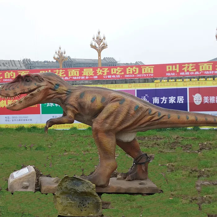 Theme Park Realistic Animatronic Dinosaur Carnotaurus With Movement And Sound Customization