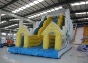 China Snow Mountain Big Inflatable Water Slides , Amusement Park Commercial Grade Water Slide factory