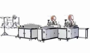 China Fully Automatic Face Mask Making Machine 3160 * 800 * 1400mm With 3 Line factory