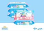 Biodegradable Organic Disposable Wet Wipes , Baby Water Wipes Free Sample