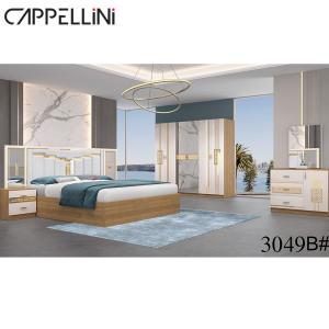 China Luxury Modern King Size double king size bed Wood MDF PU Leather Material factory