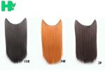 Synthetic Fibre Hair Extensions Straight Double Drawn Human Hair Wefts