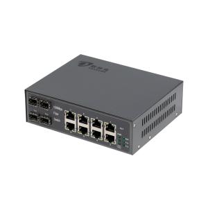China 40Gbps Gigabit 8 Port Fiber Optic POE Switch Managed L2 For Indoor Use factory