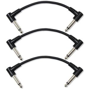 China Audio Link Cable , Right Angle 1/4&quot; TS To Right Angled 1/4&quot; TS Pedal Board Cables factory