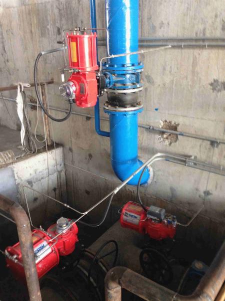 China Heavy Duty Air Actuated Butterfly Valve For Water & Waste Valves And Actuators factory
