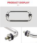 8-12mm Door Thickness Shower Door Rose Gold Pull Handle with 1.0mm Pipe