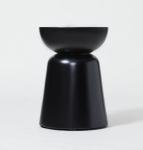 Round shape Black solid wood hotel bedroom furniture drum side table