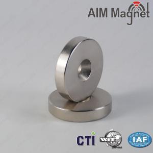 China 25mm zinc coating permanent ndfeb disc countersink magnet factory