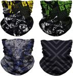 Comic Camo Head Coyote Brown Filter Face Cover Neck Gaiter