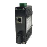 Mini Industrial 100/1000BASE-X to 10/100/1000BASE-T 30W PoE+ Media Converter